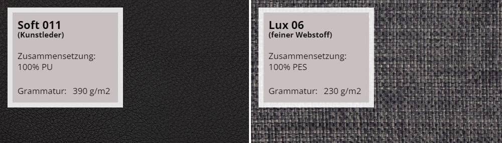 Mirjan24 Ecksofa Torezio Bis mit Bettkasten, Einstellbare Kopfstützen, Sofa mit Schlaffunktion, Eckcouch für Wohnzimmer, Polsterecke, U-Form Couch mit Bettfunktion (Soft 011 + Lux 06, Seite: Rechts)