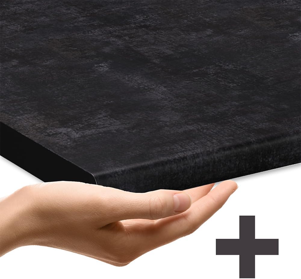 Vicco Küchenzeile Raul, Goldkraft Eiche/Anthrazit, 240 cm, AP Schwarz Gemustert, mit modularen Elementen flexibel kombinierbar