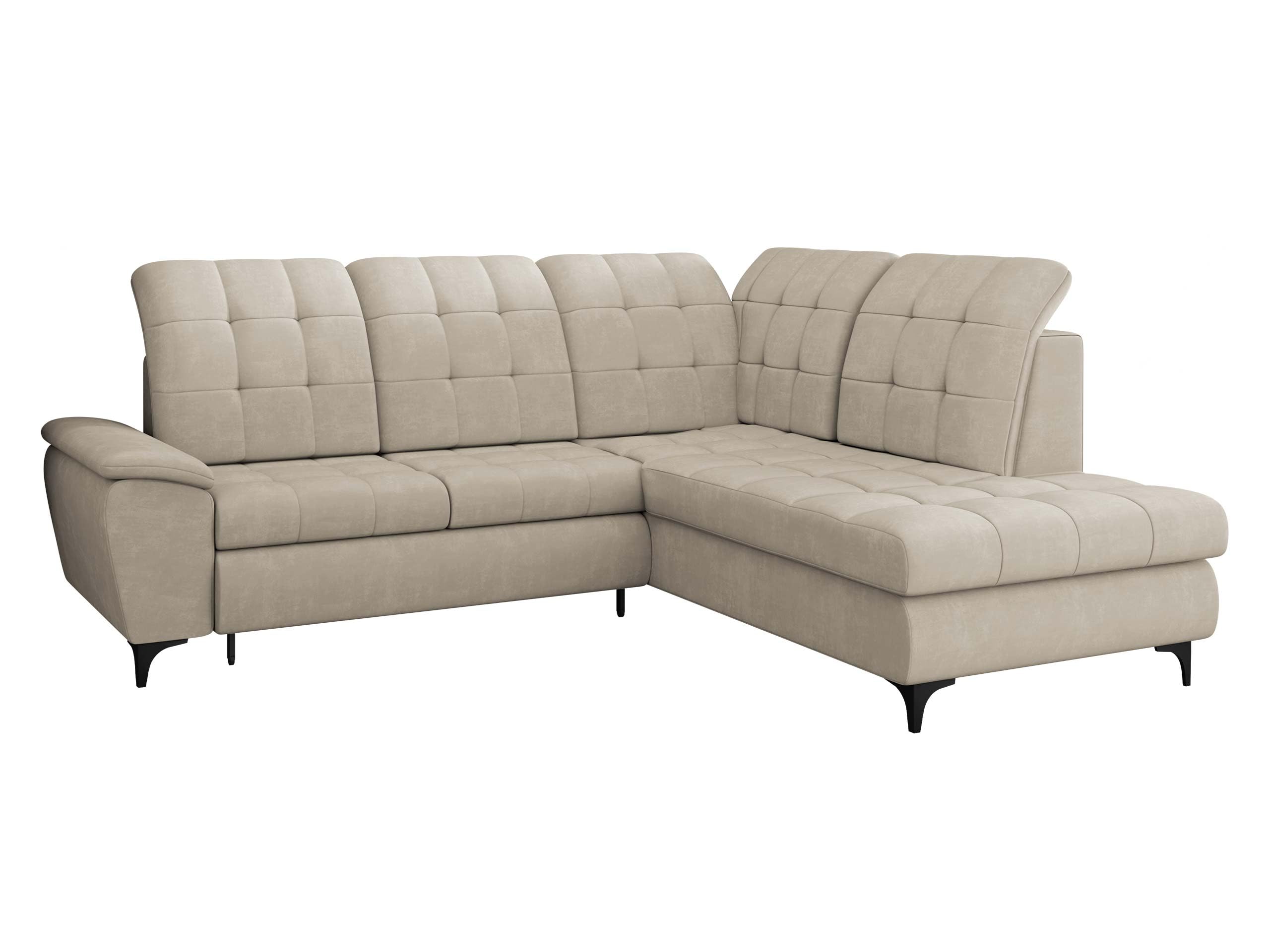 Mirjan24 Ecksofa Ferulk mit Bettkasten, 4 Sitzer L-Form Sofa mit Schlaffunktion, Eckcouch für Wohnzimmer, Couch mit Bettfunktion (Neve 03, Seite: Links)