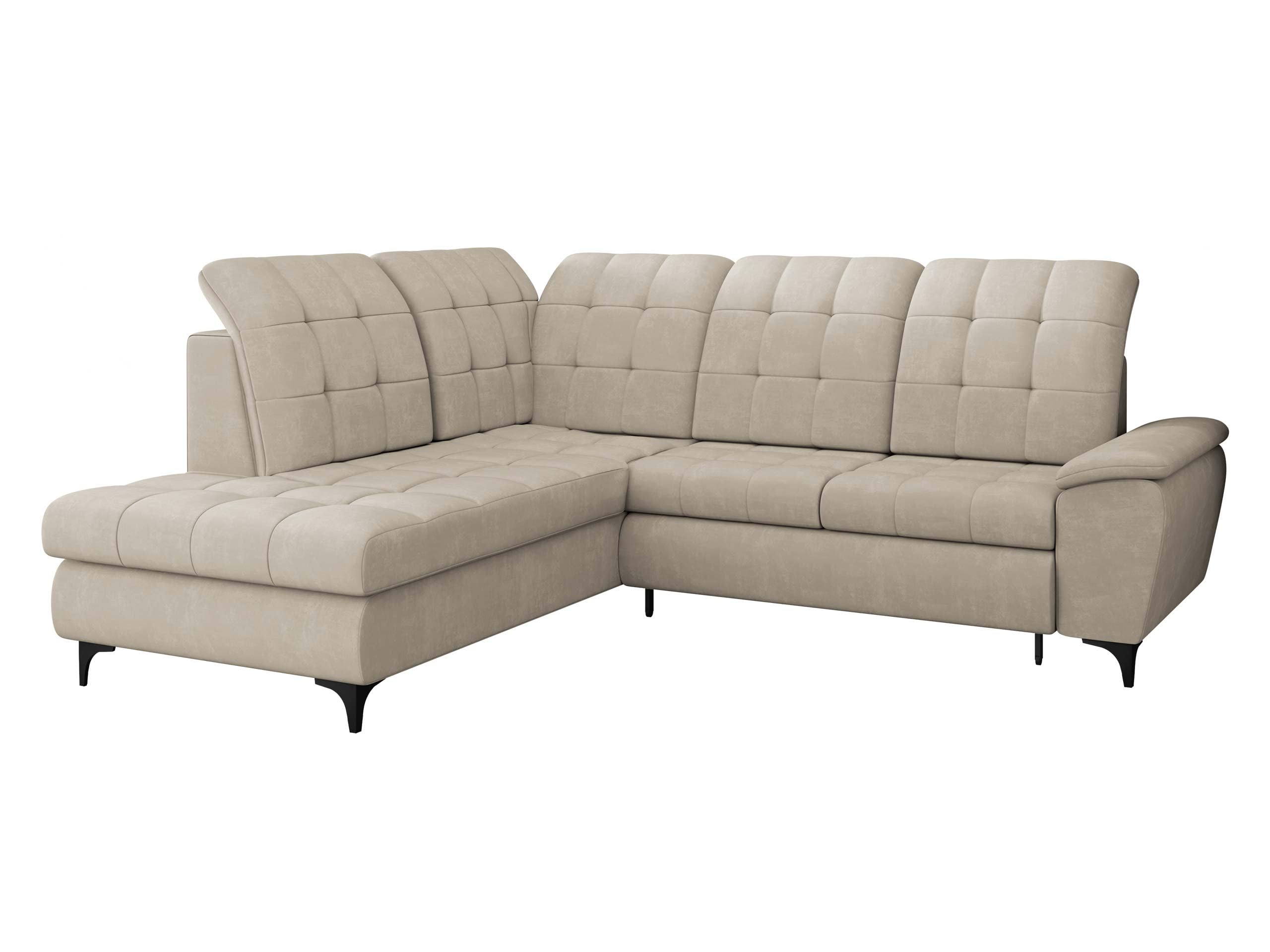 Mirjan24 Ecksofa Ferulk mit Bettkasten, 4 Sitzer L-Form Sofa mit Schlaffunktion, Eckcouch für Wohnzimmer, Couch mit Bettfunktion (Neve 03, Seite: Links)