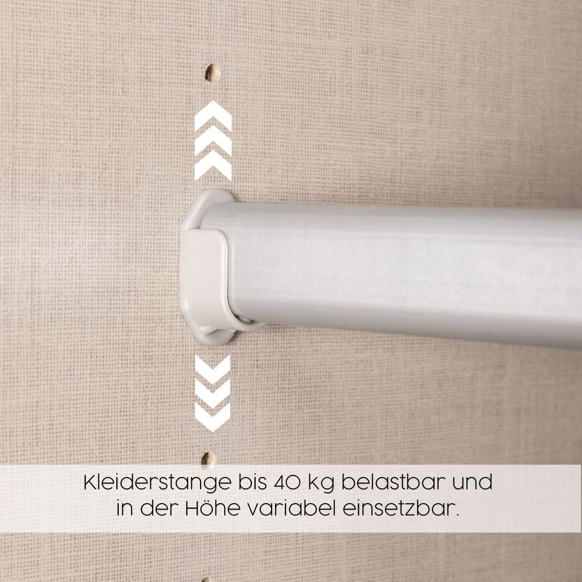 Rauch Möbel Celle, Kleiderschrank für Schlafzimmer, Kinderzimmer, Babyzimmer, Garderobe, Flur, 3-türig, 6 Schubladen, Farbe Hochglanz Weiß/Weiß, Breite 136 cm