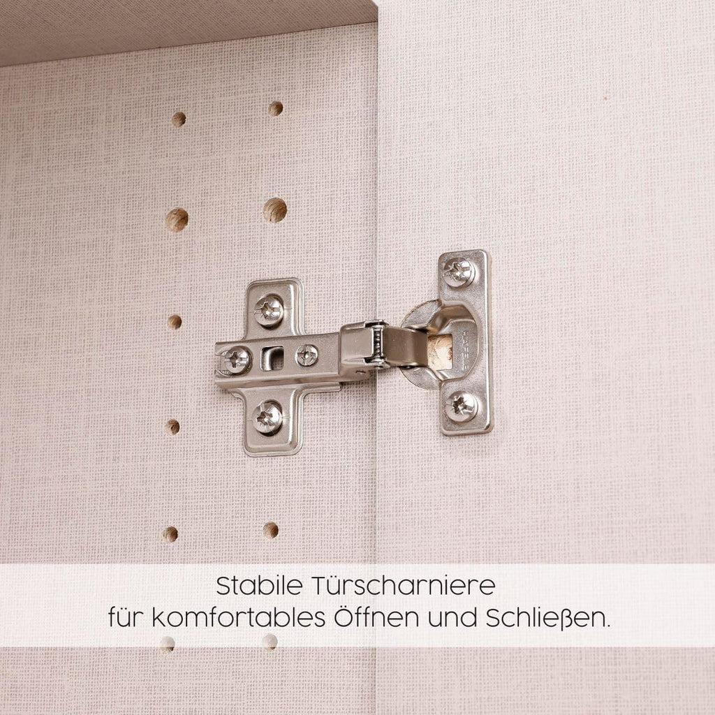 Rauch Möbel Celle, Kleiderschrank für Schlafzimmer, Kinderzimmer, Babyzimmer, Garderobe, Flur, 3-türig, 6 Schubladen, Farbe Hochglanz Weiß/Weiß, Breite 136 cm