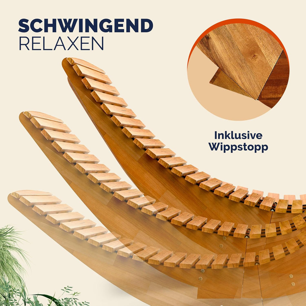 Casaria® 2X Sonnenliege Klappbar Wetterfest Holz 160kg Belastbarkeit Pflegeleicht FSC®-Zertifiziert Akazie Garten Balkon Sauna Liege Holzliege Relaxliege 195x60cm