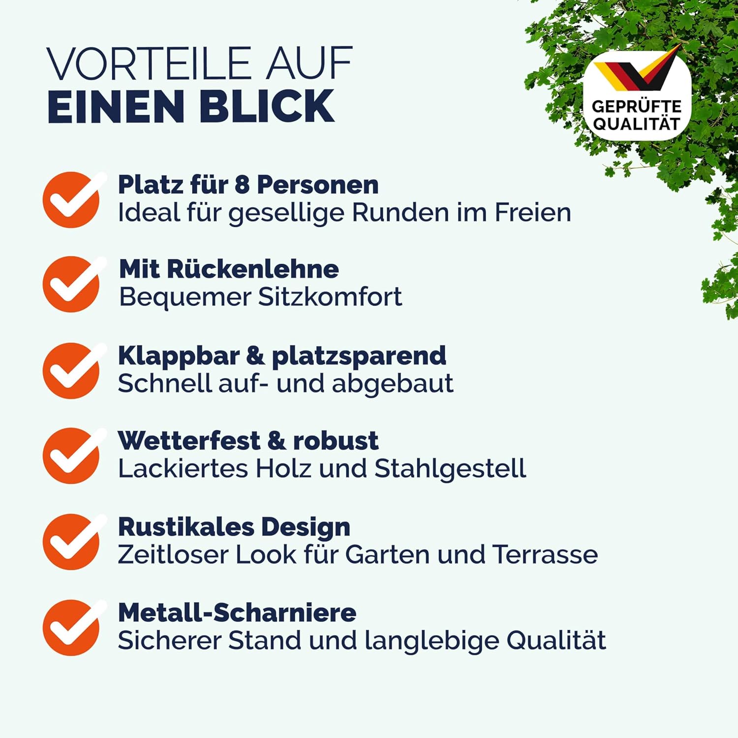 Casaria® Bierzeltgarnitur mit Lehne 170 cm Klappbar Stabil 2X Bierbank 1x Breiter Tisch Holz Biertischgarnitur Festzeltgarnitur Biergartengarnitur